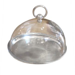 FUENTE OVAL PEQ C/TAPA CRISTAL C/ASAS PLAT 0552173