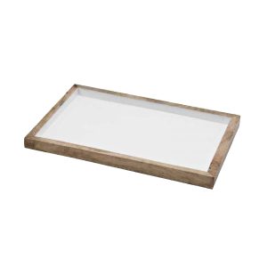 BANDEJA MADERA RECT. PEQ. ESMALTADA BLANCA 3081205